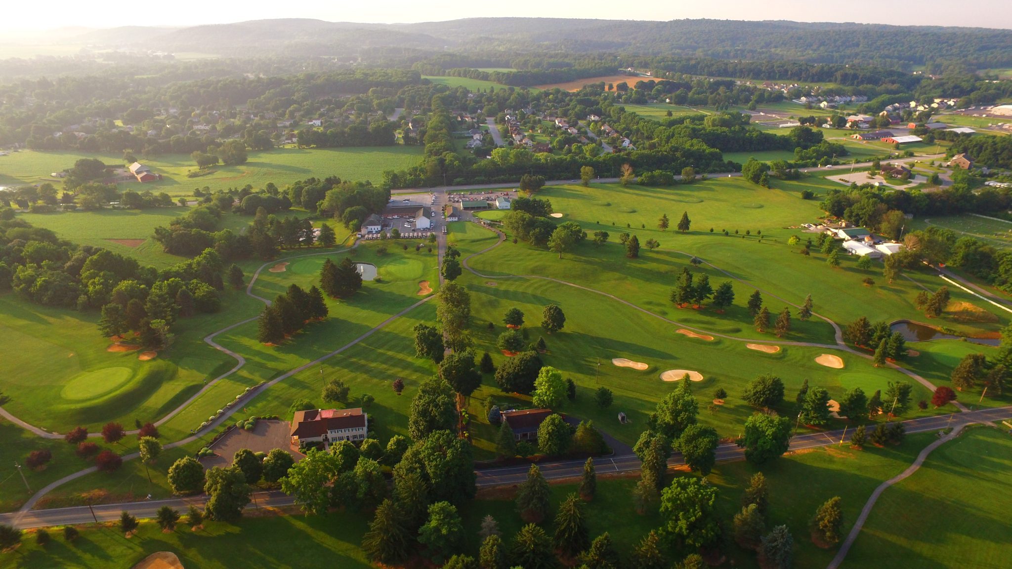 view of golf course green